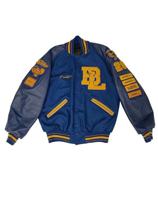 Big Lake Wool and Leather Set-In Sleeve Letter Jacket