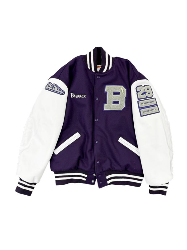 Buffalo Wool and Leather Set-In Sleeve Letter Jacket