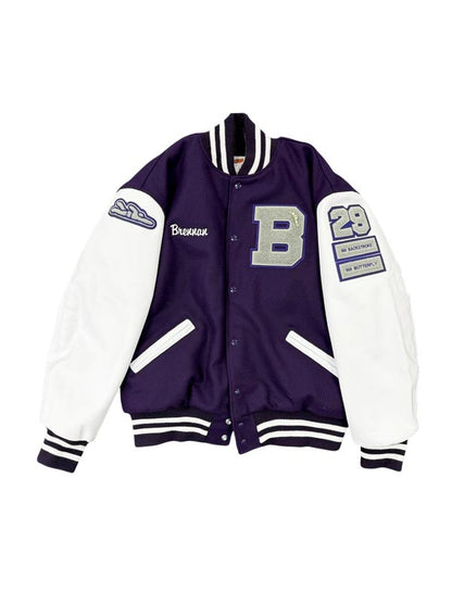 Buffalo Wool and Leather Set-In Sleeve Letter Jacket