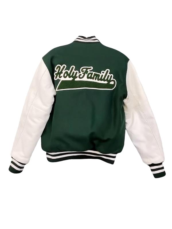 Holy Family Wool and Leather Set-In Sleeve Letter Jacket