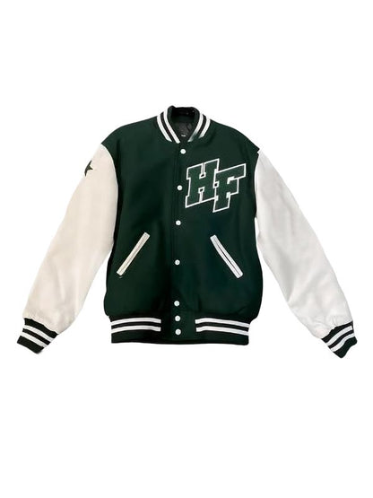 Holy Family Wool and Leather Set-In Sleeve Letter Jacket