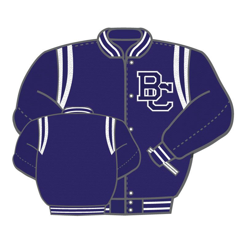 Brooklyn Center Wool and Leather Set-In Sleeve Letter Jacket w/Inserts