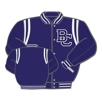 Brooklyn Center Wool and Leather Set-In Sleeve Letter Jacket w/Inserts