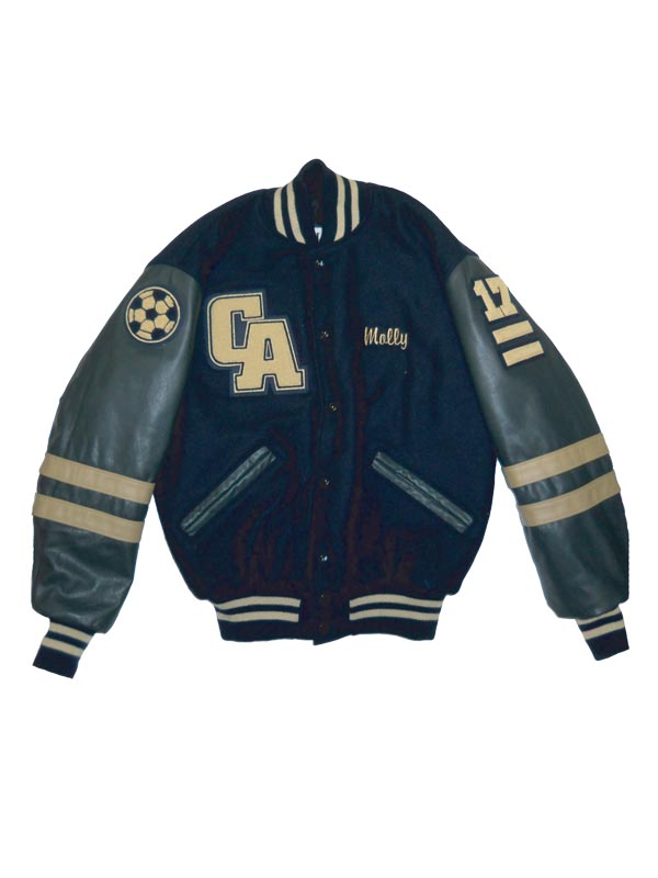 Chesterton Academy Wool and Leather Set-In Sleeve Letter Jacket w/Inserts