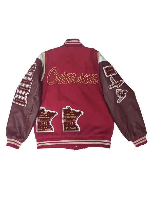 Maple Grove Wool and Leather Set-In Sleeve Letter Jacket w/Inserts