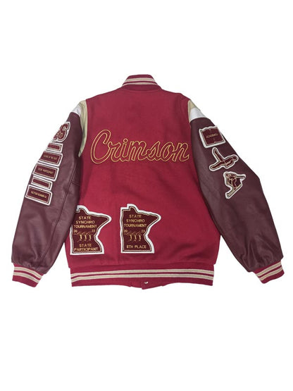 Maple Grove Wool and Leather Set-In Sleeve Letter Jacket w/Inserts