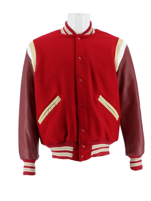 Maple Grove Wool and Leather Set-In Sleeve Letter Jacket w/Inserts