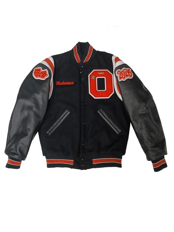 Osseo Wool and Leather Set-In Sleeve Letter Jacket w/Inserts