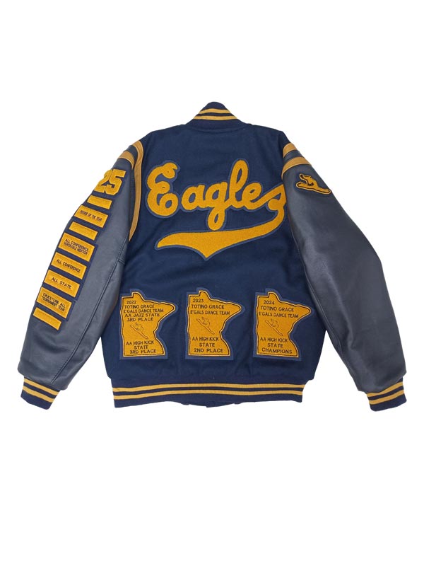 Totino Grace Wool and Leather Set-In Sleeve Letter Jacket w/Inserts