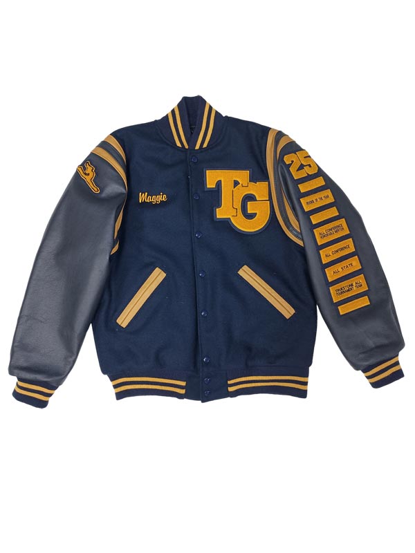 Totino Grace Wool and Leather Set-In Sleeve Letter Jacket w/Inserts