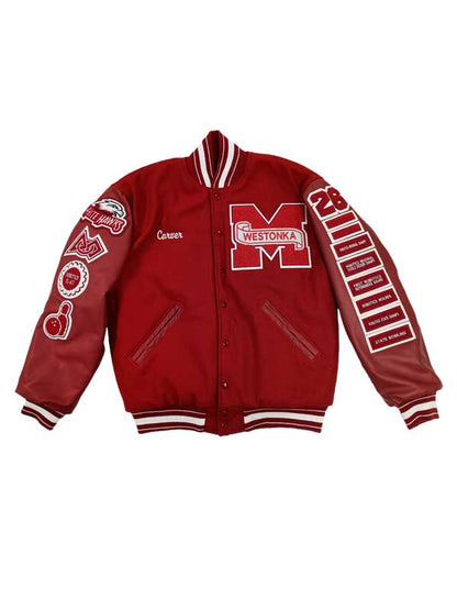Mound Westonka Wool and Leather Set-In Sleeve Letter Jacket