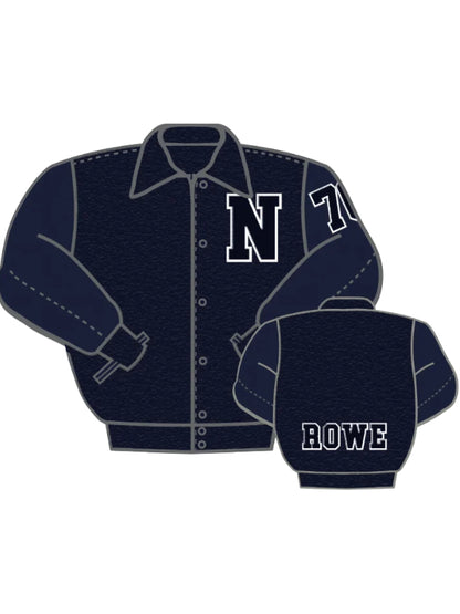 Northernettes Wool and Leather Set-In Sleeve Letter Jacket