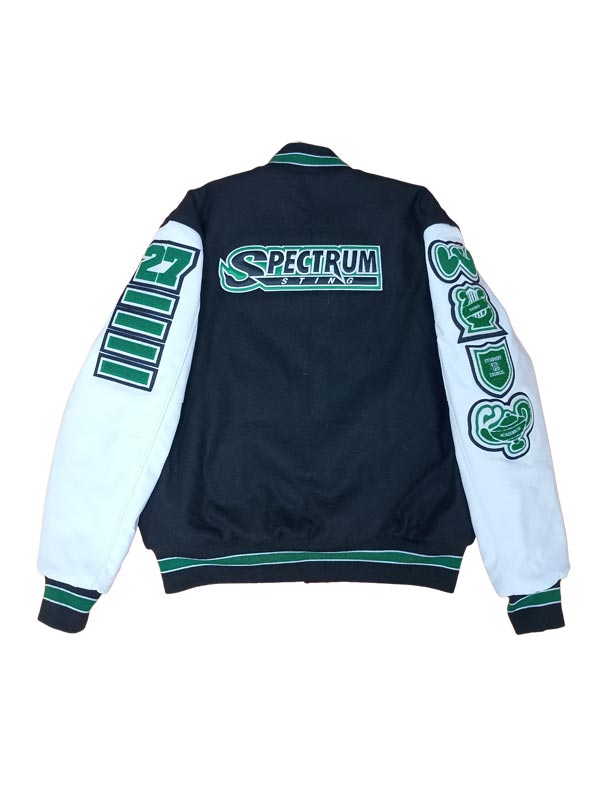 Spectrum Wool and Leather Set-In Sleeve Letter Jacket