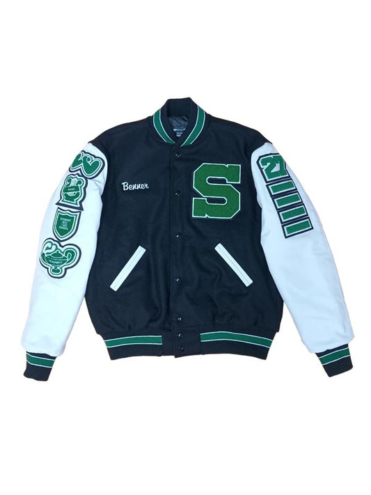 Spectrum Wool and Leather Set-In Sleeve Letter Jacket