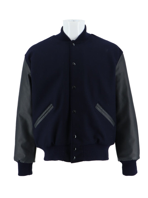 St. Francis Wool and Leather Set-In Sleeve Letter Jacket