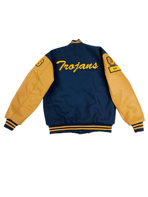 Wayzata Girls Wool and Leather Set-In Sleeve Letter Jacket