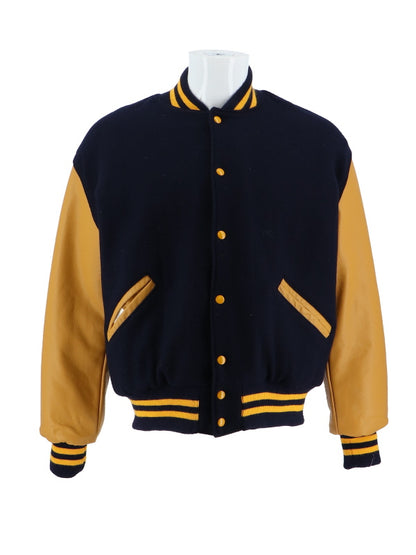 Wayzata Girls Wool and Leather Set-In Sleeve Letter Jacket