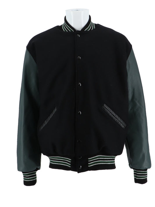 West Lutheran Wool and Leather Set-In Sleeve Letter Jacket
