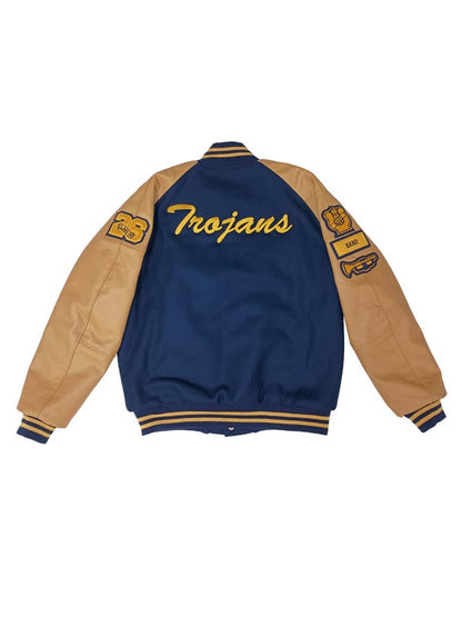 Wayzata Wool and Leather Raglan Sleeve Letter Jacket