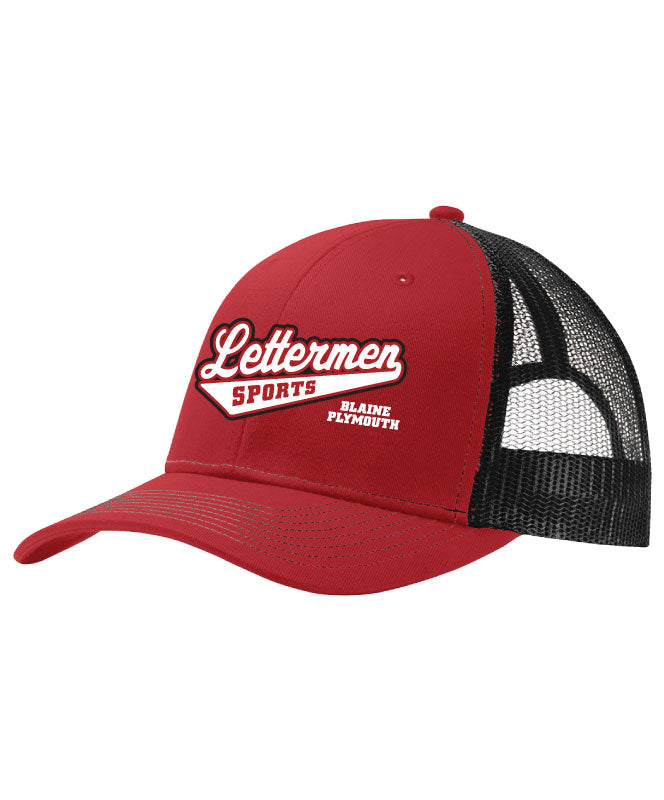 112 Lettermen Sports Cap, Red/Black