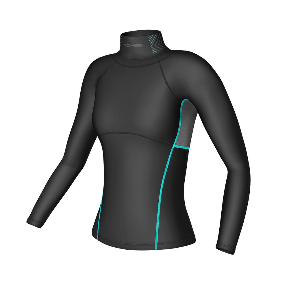 Shock Doctor Women's Ultra Compression Long Sleeve Neck Guard Shirt