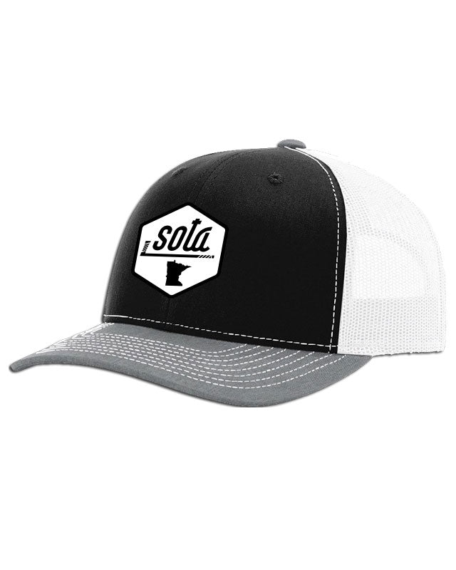 Sota Hockey 112 Trucker Cap, Black/Grey/Wht