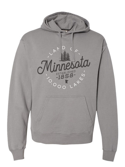 Minnesota V1 Garment Dyed Unisex Hooded Pullover Sweatshirt