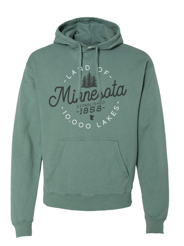 Minnesota V1 Garment Dyed Unisex Hooded Pullover Sweatshirt