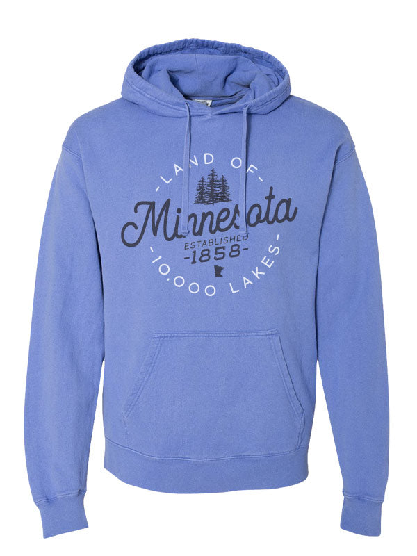 Minnesota V1 Garment Dyed Unisex Hooded Pullover Sweatshirt