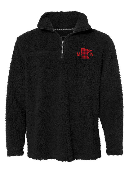Minnesota Plaid Sherpa 1/4 Zip