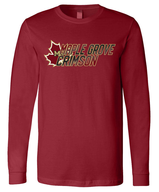 SPR18 Bella + Canvas - Long Sleeve Community Jersey Tee, Crimson Crimson