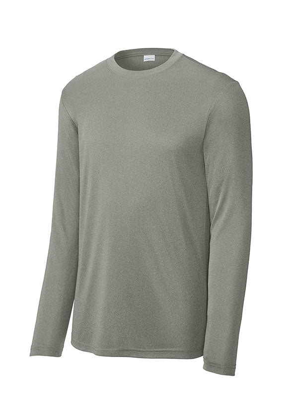 Grey Concrete Heather Sport-Tek Long Sleeve Performance Tee