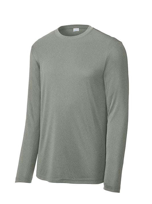 Grey Concrete Heather Sport-Tek Long Sleeve Performance Tee
