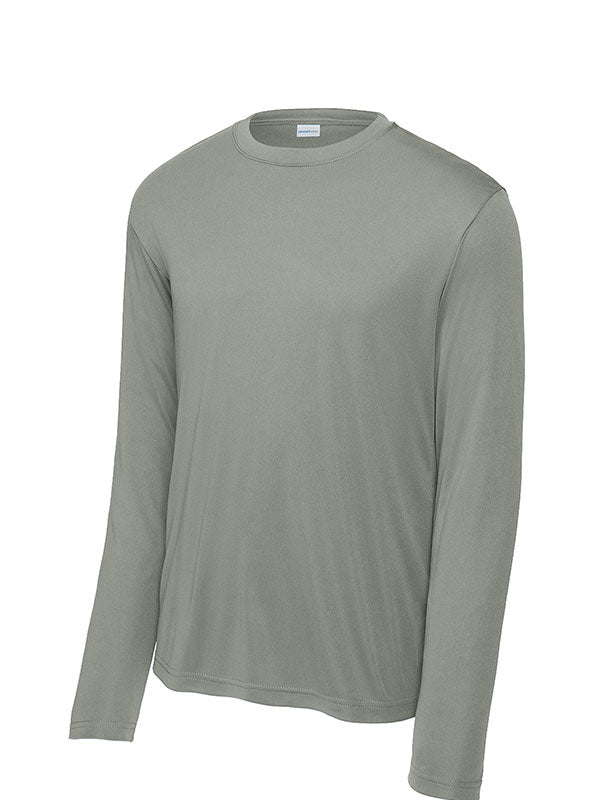 Grey Concrete Sport-Tek Long Sleeve Performance Tee
