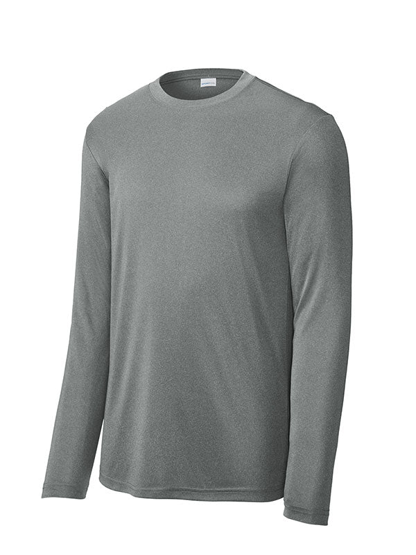 Iron Grey Heather Sport-Tek Long Sleeve Performance Tee