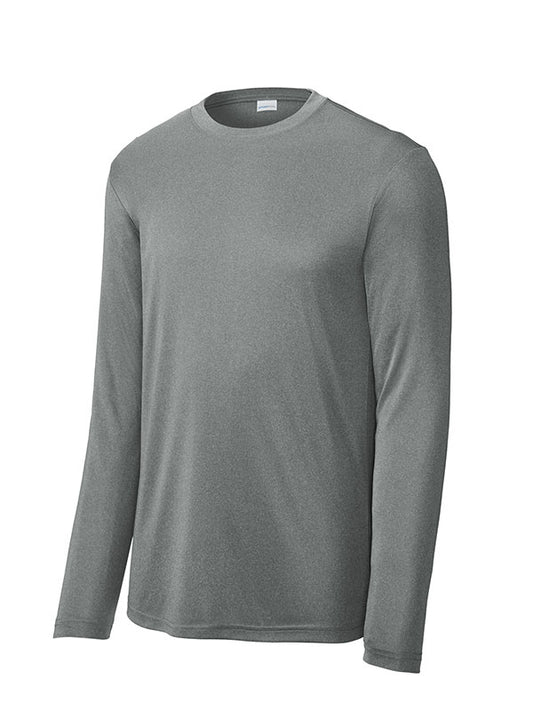 Iron Grey Heather Sport-Tek Long Sleeve Performance Tee