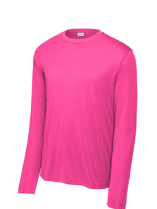 Neon Pink Sport-Tek Long Sleeve Performance Tee