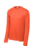 Neon Orange Sport-Tek Long Sleeve Performance Tee