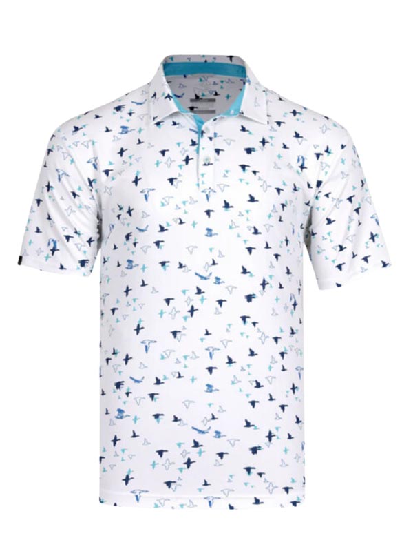 Corbin-Aqua Swannies Golf Polo