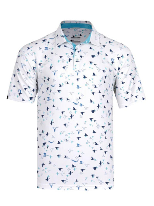 Corbin-Aqua Swannies Golf Polo