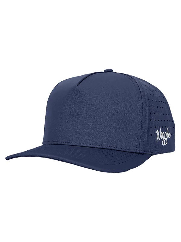 Navy Waggle Custom Snapback Hat