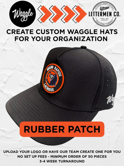 White Waggle Custom Snapback Hat