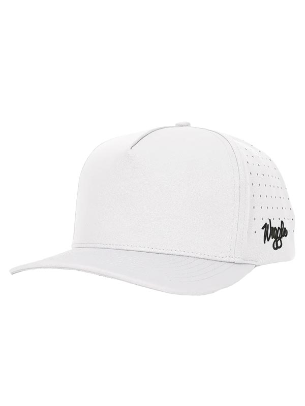 White Waggle Custom Snapback Hat