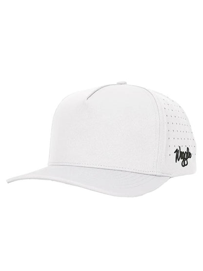 White Waggle Custom Snapback Hat
