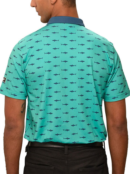 Feeding Frenzy Waggle Performance Golf Polo