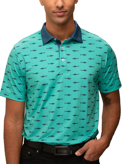 Feeding Frenzy Waggle Performance Golf Polo
