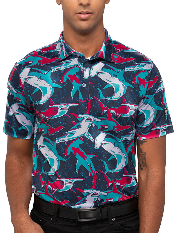 Hammered Waggle Performance Golf Polo