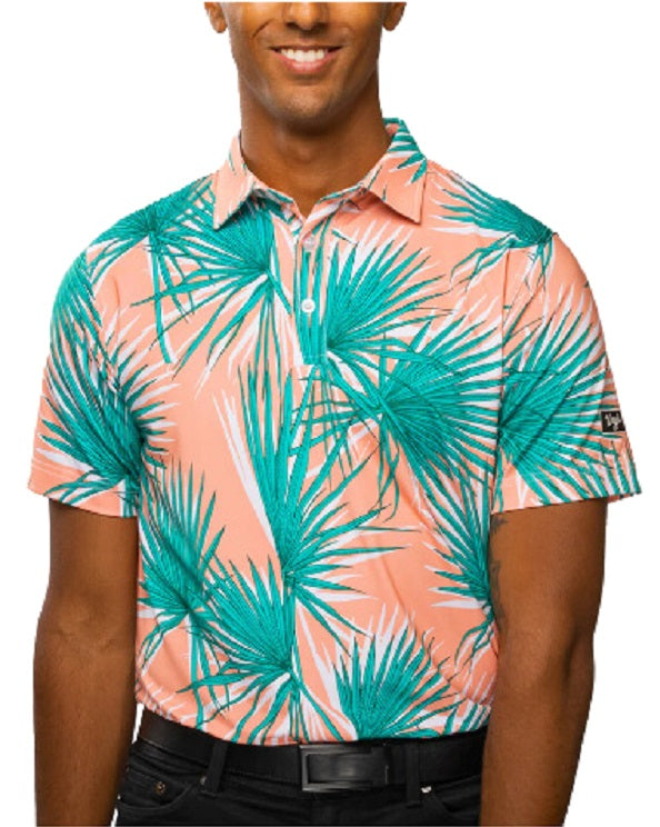 Tropic Palms Waggle Performance Golf Polo