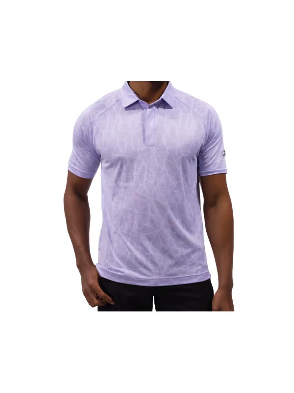 Lavender Haze Waggle Men's WeaveLight Jacquard Polo