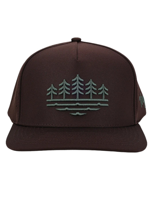 Back Pine Waggle Snapback Hat 26